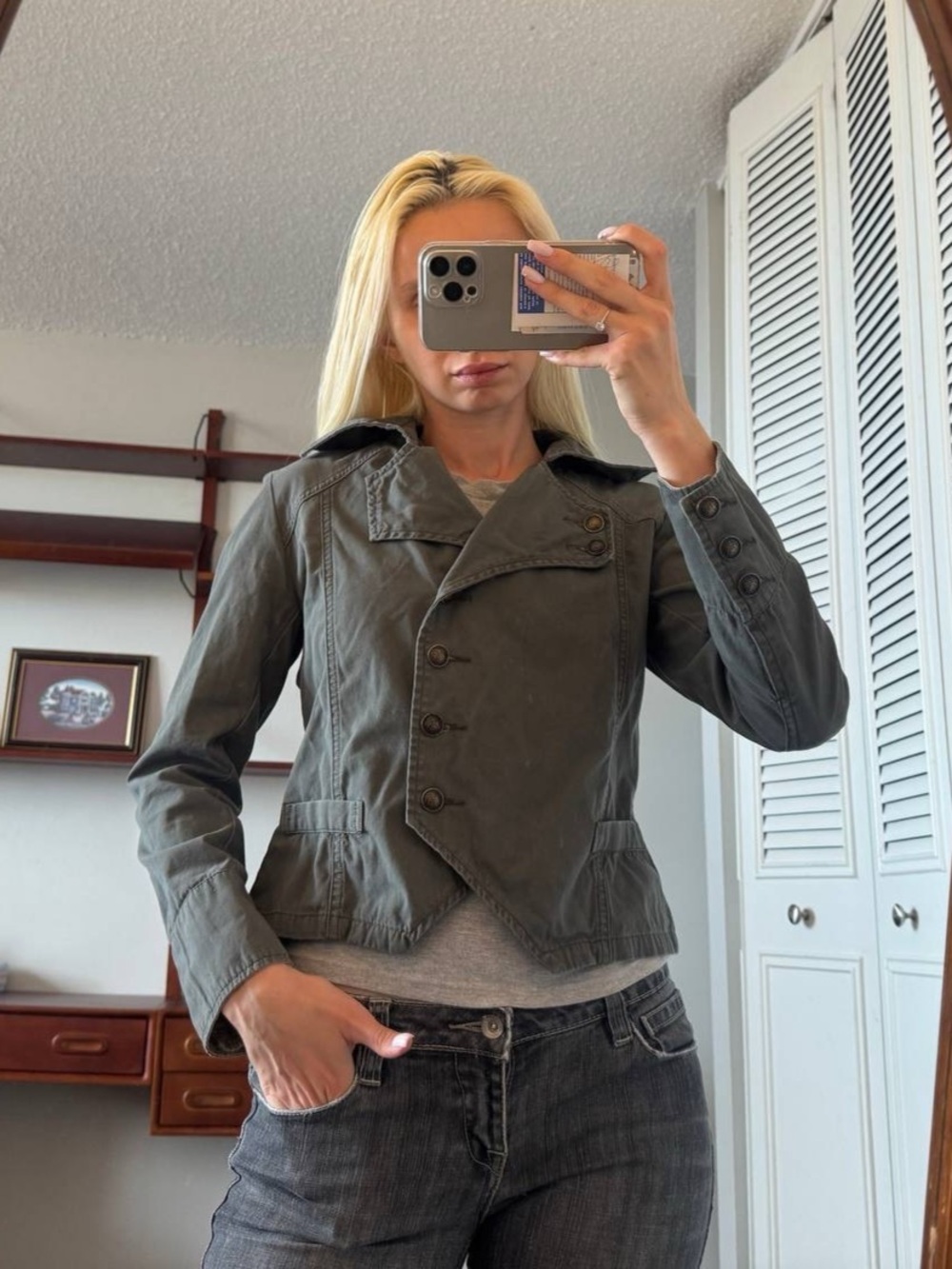 Folded & Hung Women's Gray Utility Jacket Like New